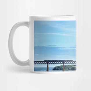 A train crossing across the Forth Bridge, Scotland Mug